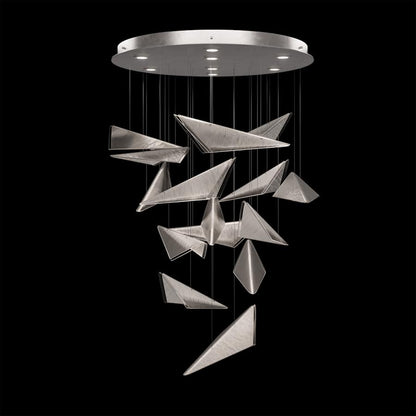 Fine Art Handcrafted Lighting Volo 8 Light 36" Wide x 34" Tall LED Abstract Multi Light Pendant