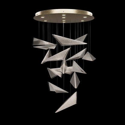 Fine Art Handcrafted Lighting Volo 8 Light 36" Wide x 34" Tall LED Abstract Multi Light Pendant