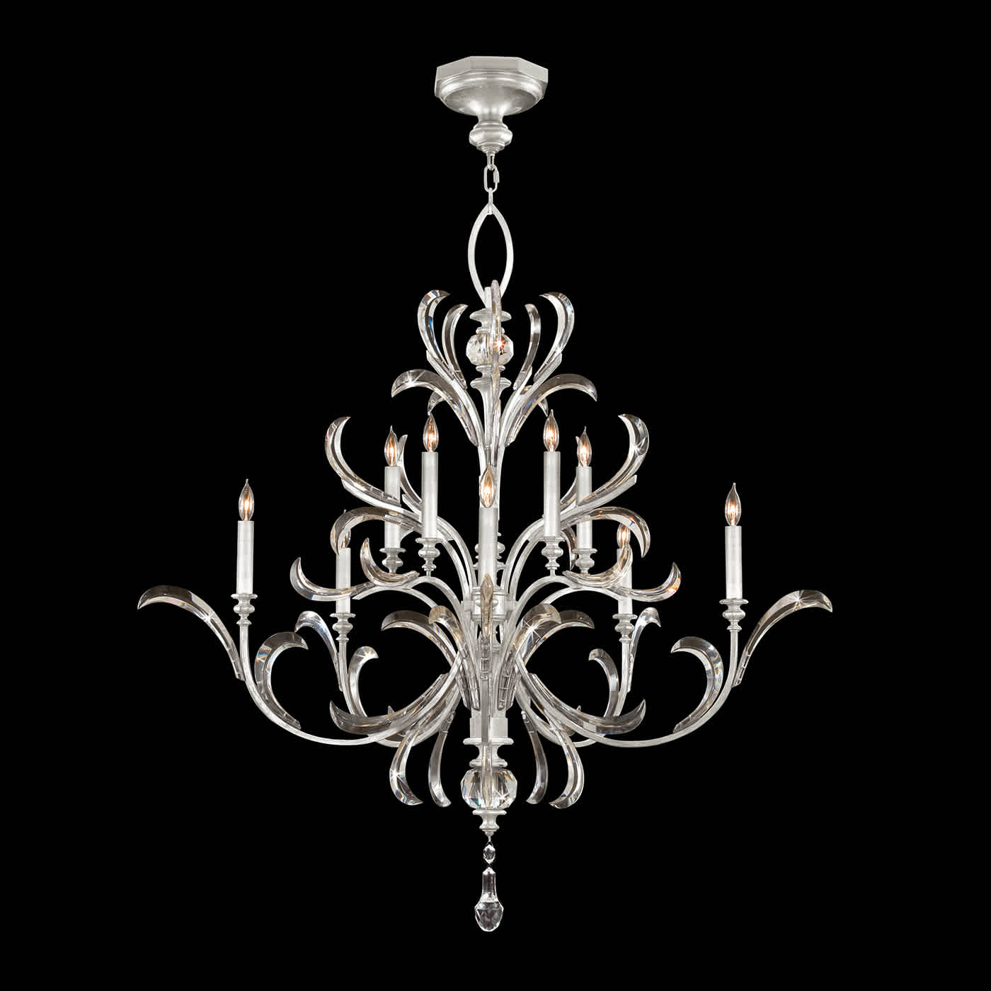 Beveled Arcs 10 Light 56" Wide Crystal Chandelier