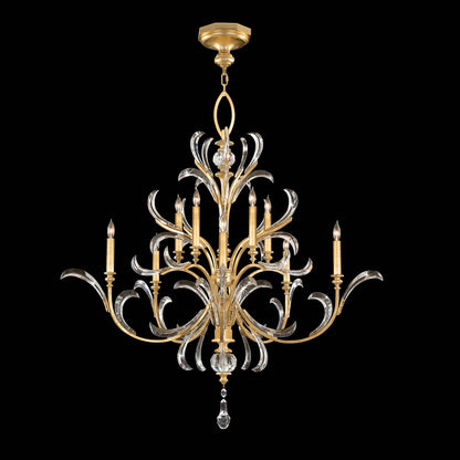 Beveled Arcs 10 Light 56" Wide Crystal Chandelier