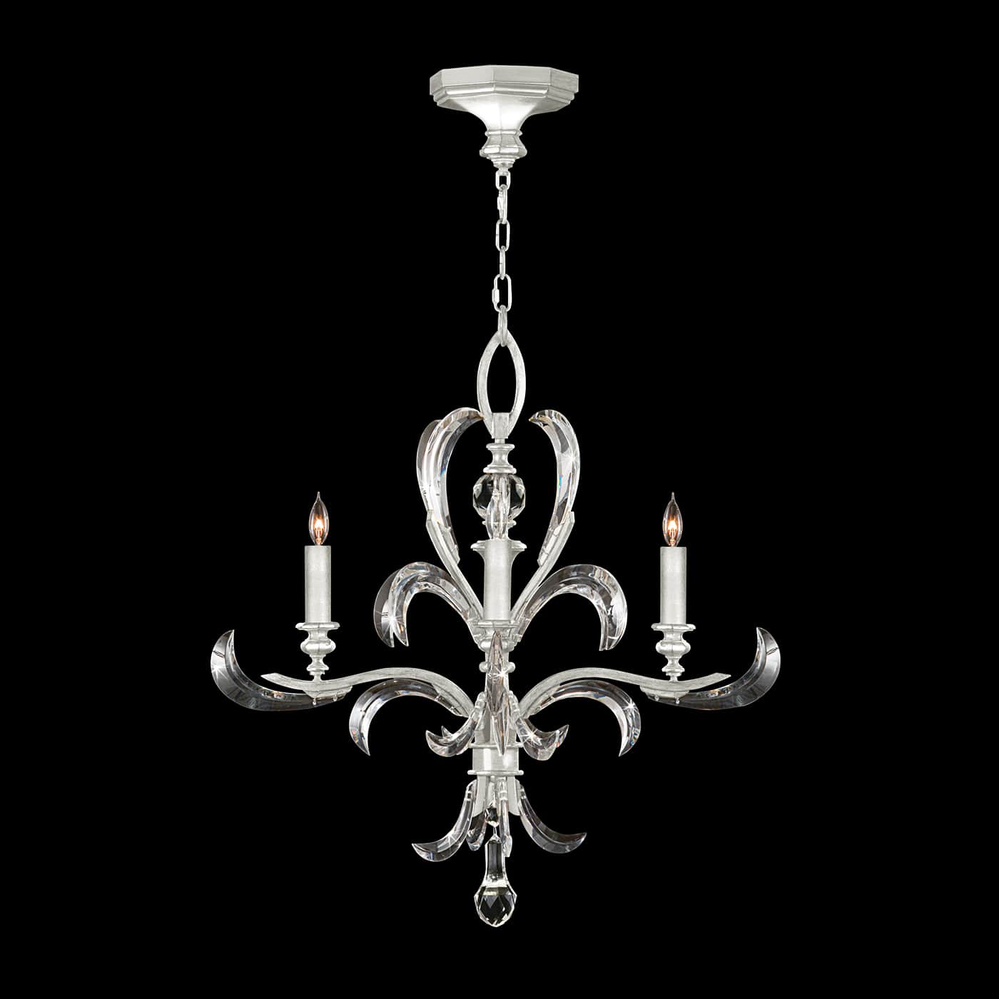 Beveled Arcs 4 Light 28" Wide Crystal Chandelier