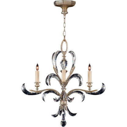 Fine Art Handcrafted Lighting Beveled Arcs Four-Light Single-Tier Beveled Crystal Chandelier