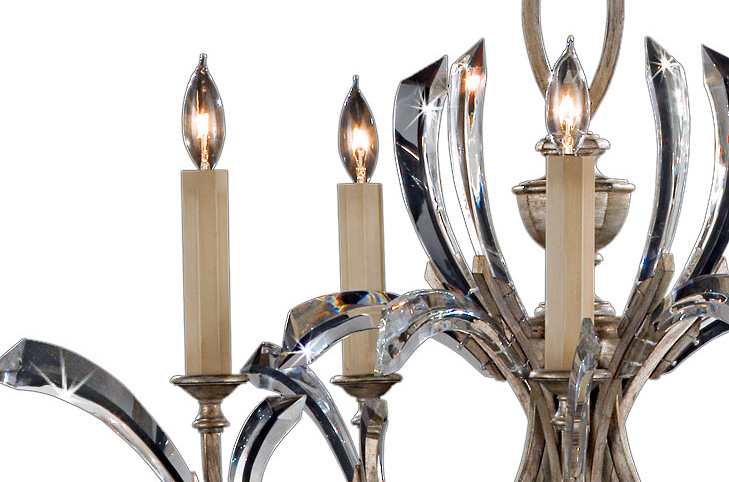 Beveled Arcs Five-Light Single-Tier Beveled Crystal Chandelier