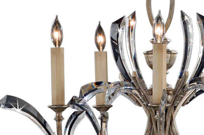 Beveled Arcs Five-Light Single-Tier Beveled Crystal Chandelier