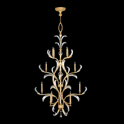Fine Art Handcrafted Lighting Beveled Arcs 16 Light 48" Wide Crystal Chandelier