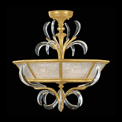 Beveled Arcs 3 Light 26" Wide Semi-Flush Ceiling Fixture
