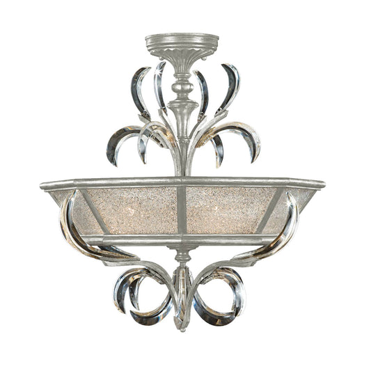 Beveled Arcs 3 Light 26" Wide Semi-Flush Ceiling Fixture