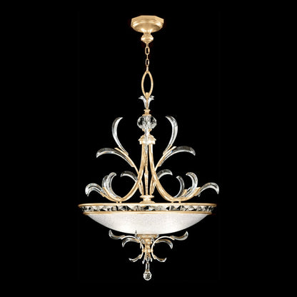 Fine Art Handcrafted Lighting Beveled Arcs 3 Light 44" Wide Crystal Pendant