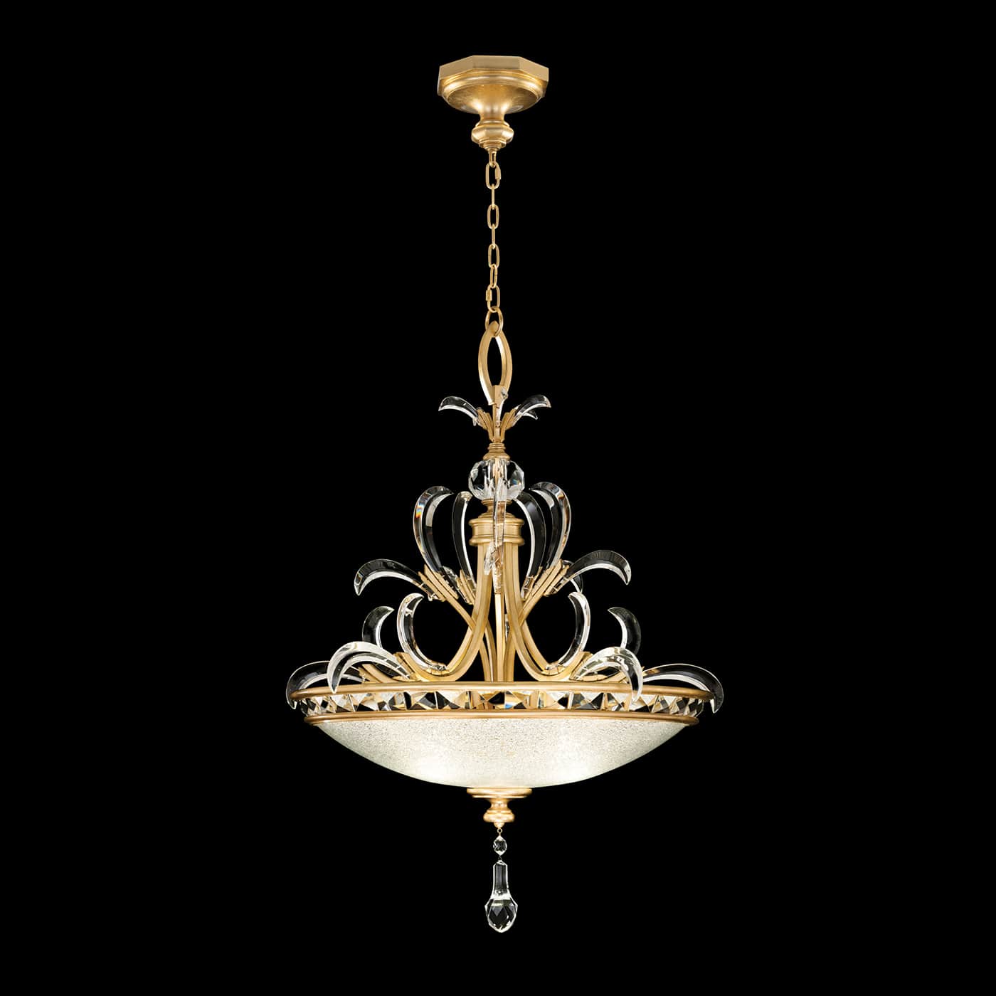 Beveled Arcs 3 Light 32" Wide Crystal Pendant