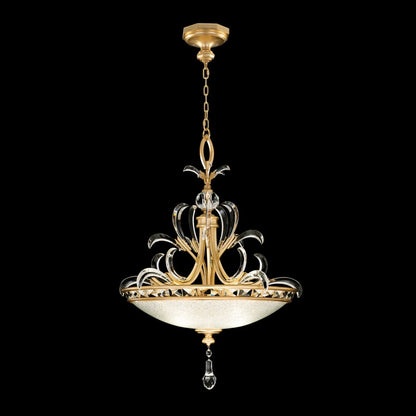 Fine Art Handcrafted Lighting Beveled Arcs 3 Light 32" Wide Crystal Pendant