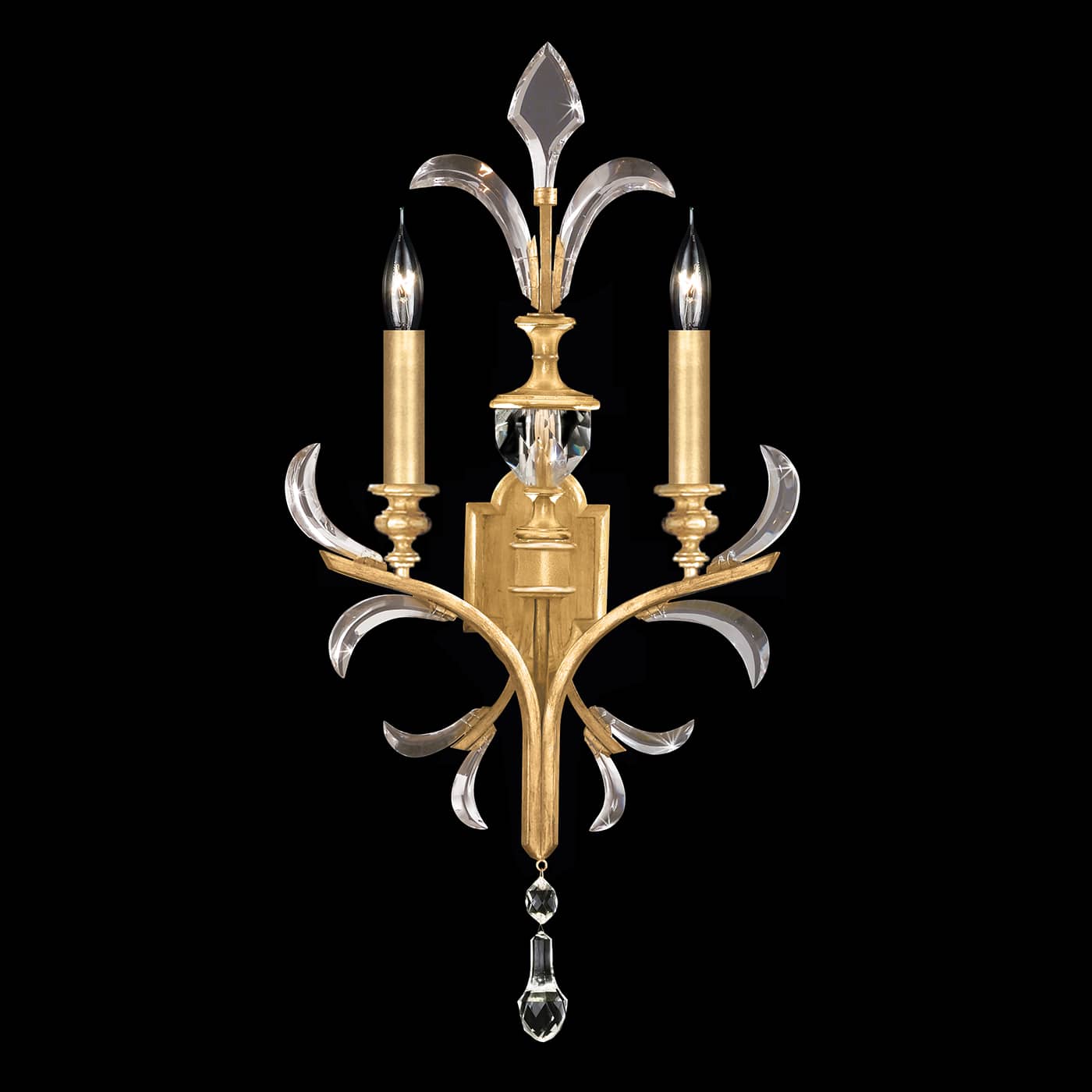 Beveled Arcs 2 Light 32" Tall Wall Sconce