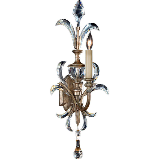 Beveled Arcs Single-Light Beveled Crystal Wall Sconce