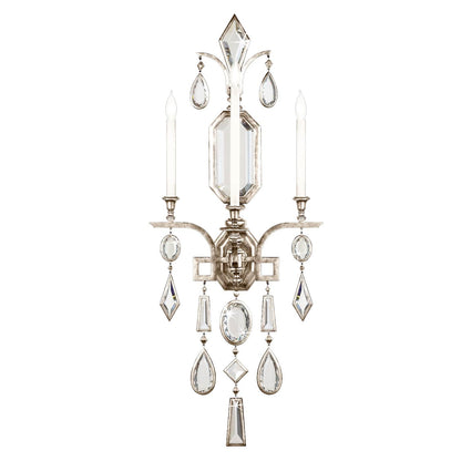 Encased Gems Three-Light Wall Sconce with Clear Crystal Accents