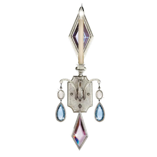 Encased Gems Single-Light Wall Sconce with Multi-Color Crystal Accents