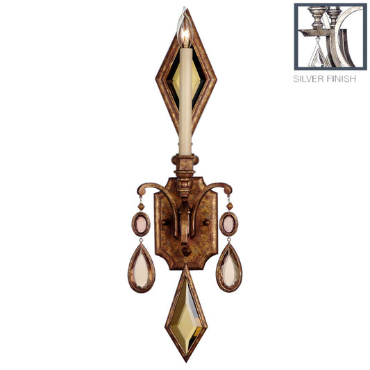 Encased Gems Single-Light Wall Sconce with Multi-Color Crystal Accents