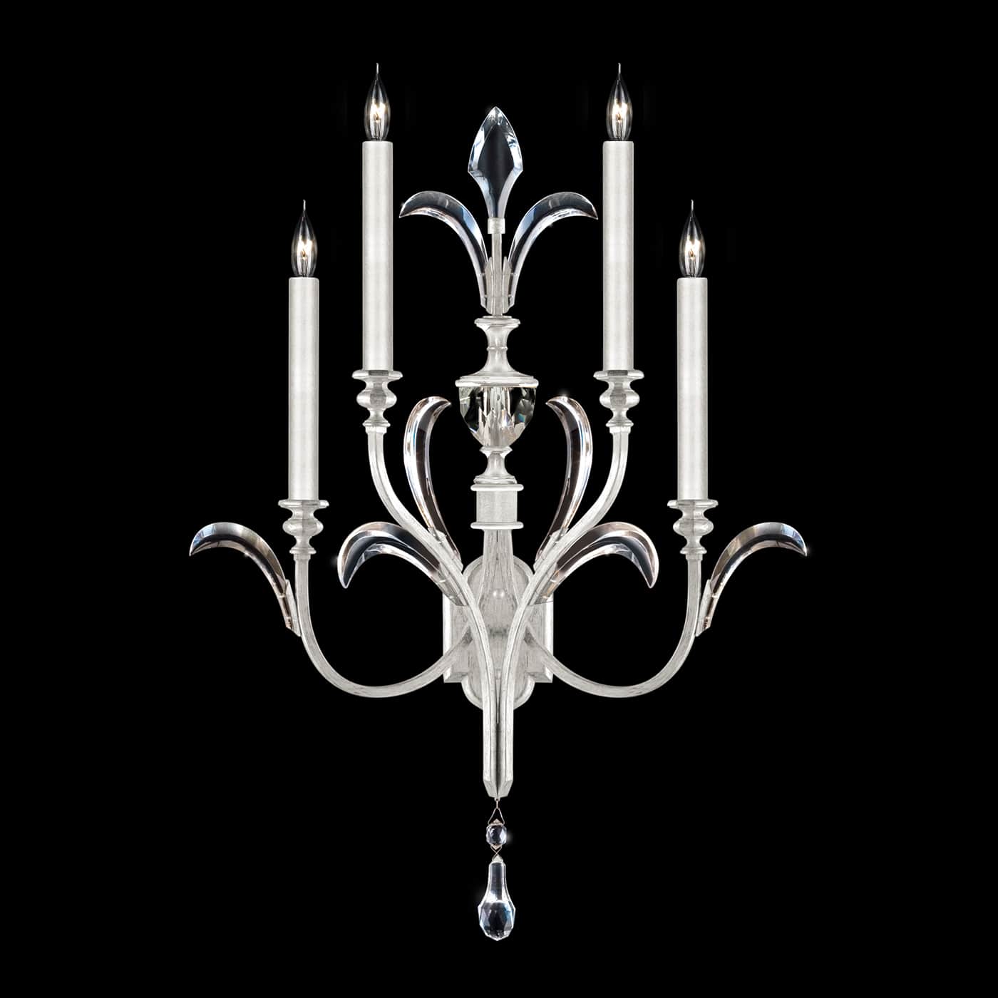 Beveled Arcs 4 Light 36" Tall Wall Sconce