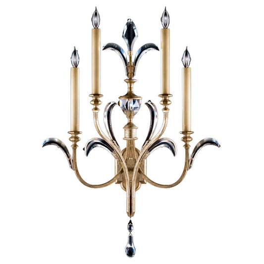 Beveled Arcs Four-Light Beveled Crystal Wall Sconce