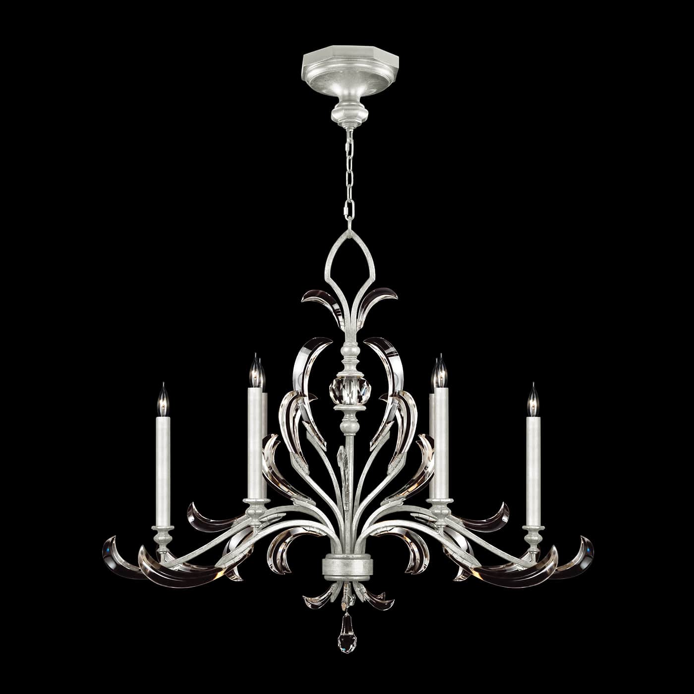 Beveled Arcs 6 Light 44" Wide Crystal Chandelier