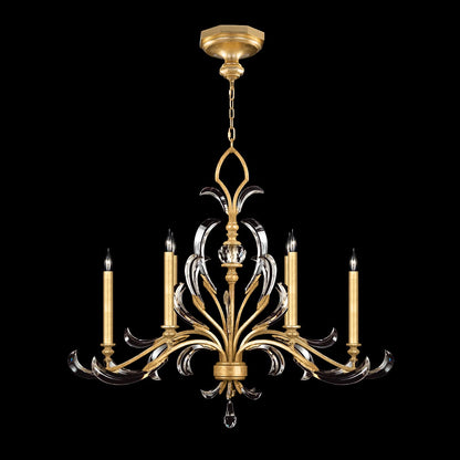 Beveled Arcs 6 Light 44" Wide Crystal Chandelier