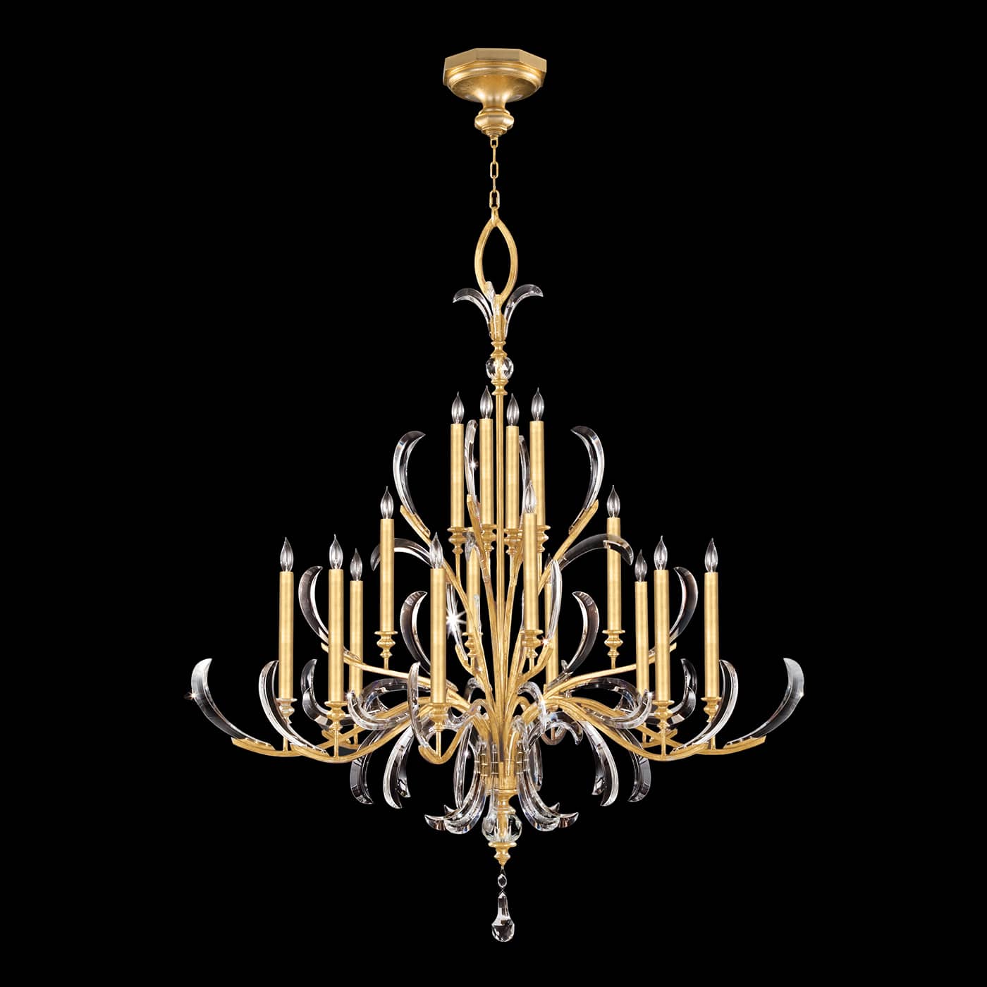 Beveled Arcs 16 Light 58" Wide Crystal Chandelier