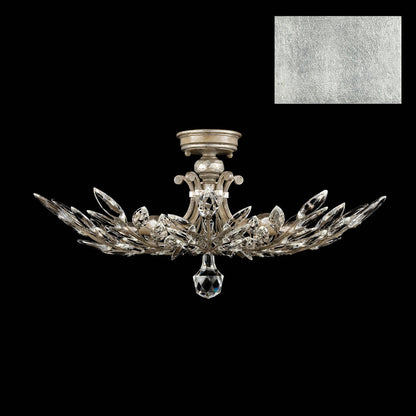 Crystal Laurel 5 Light 28" Wide Semi-Flush Bowl Ceiling Fixture