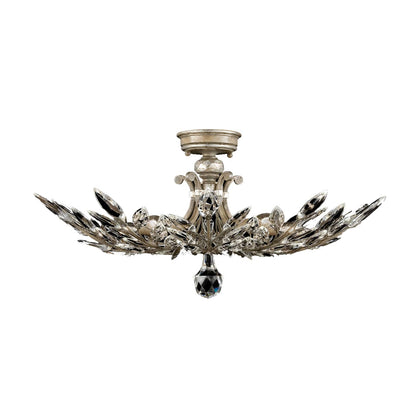 Crystal Laurel 5 Light 28" Wide Semi-Flush Bowl Ceiling Fixture