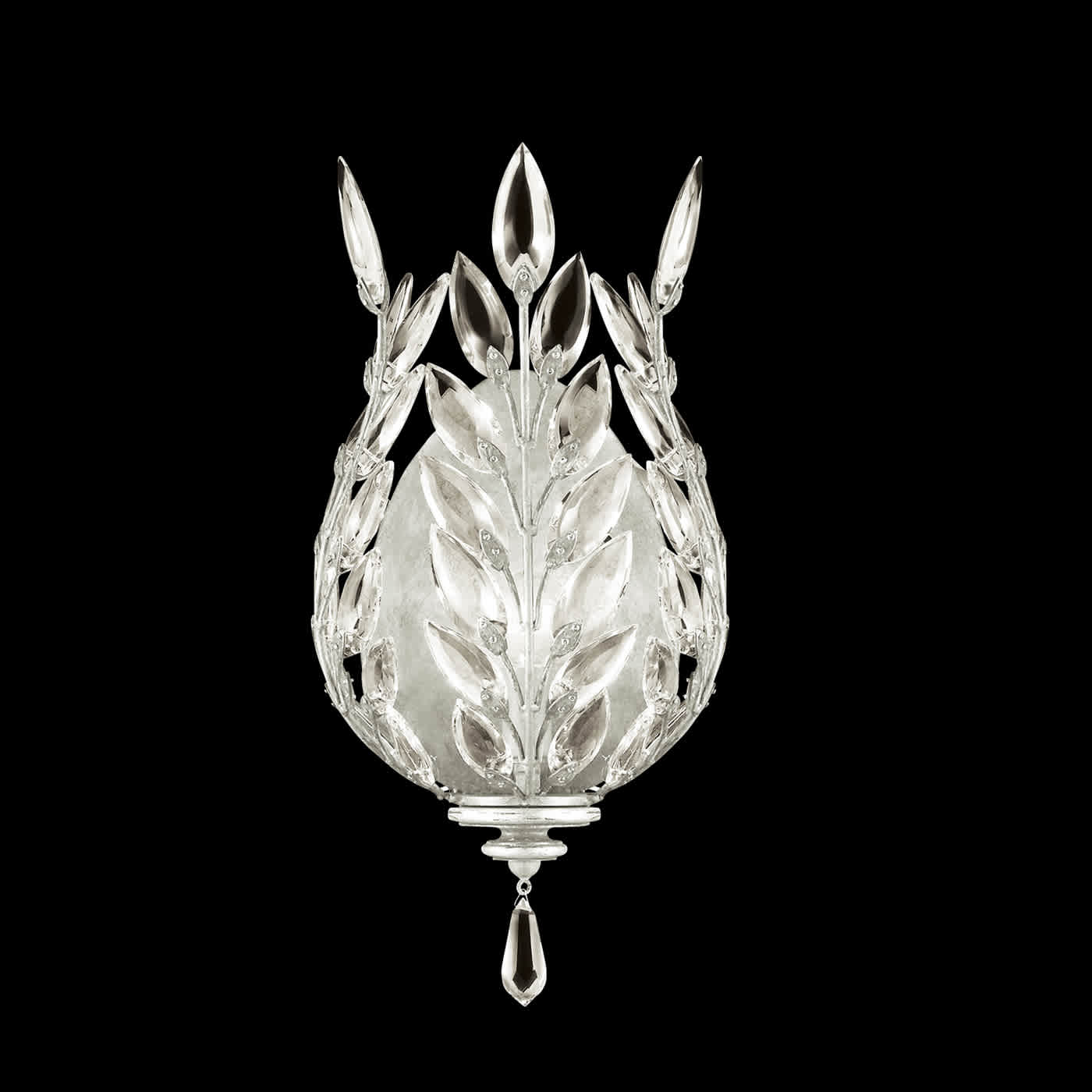 Crystal Laurel 17" Tall Wall Sconce