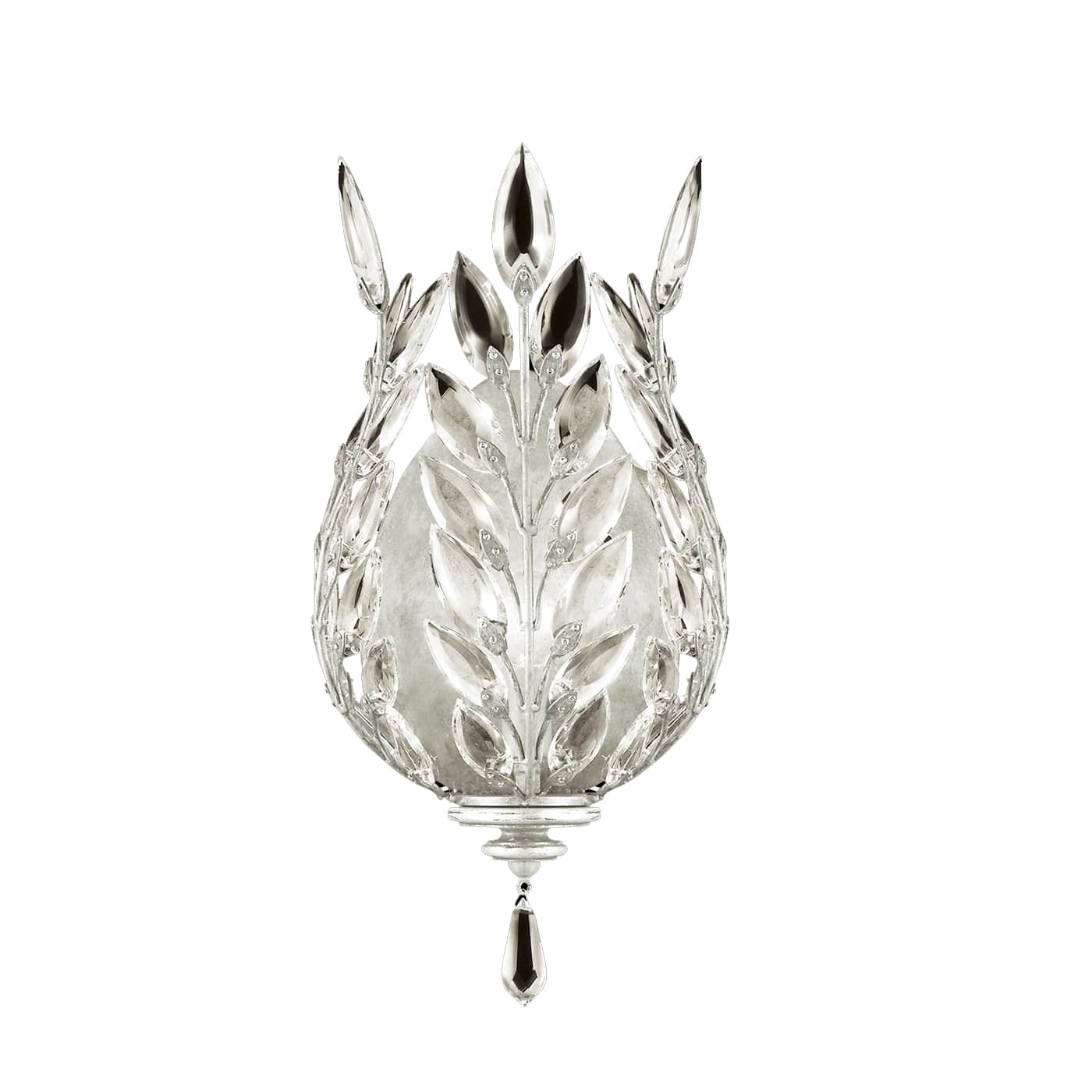Crystal Laurel 17" Tall Wall Sconce
