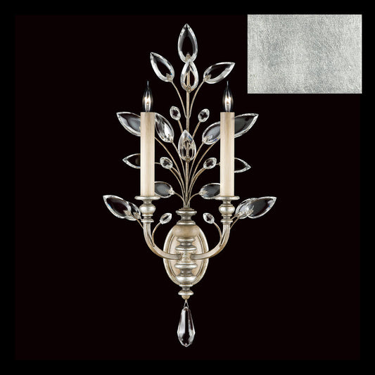 Crystal Laurel 2 Light 28" Tall Wall Sconce