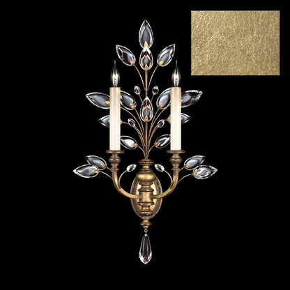 Crystal Laurel 2 Light 28" Tall Wall Sconce