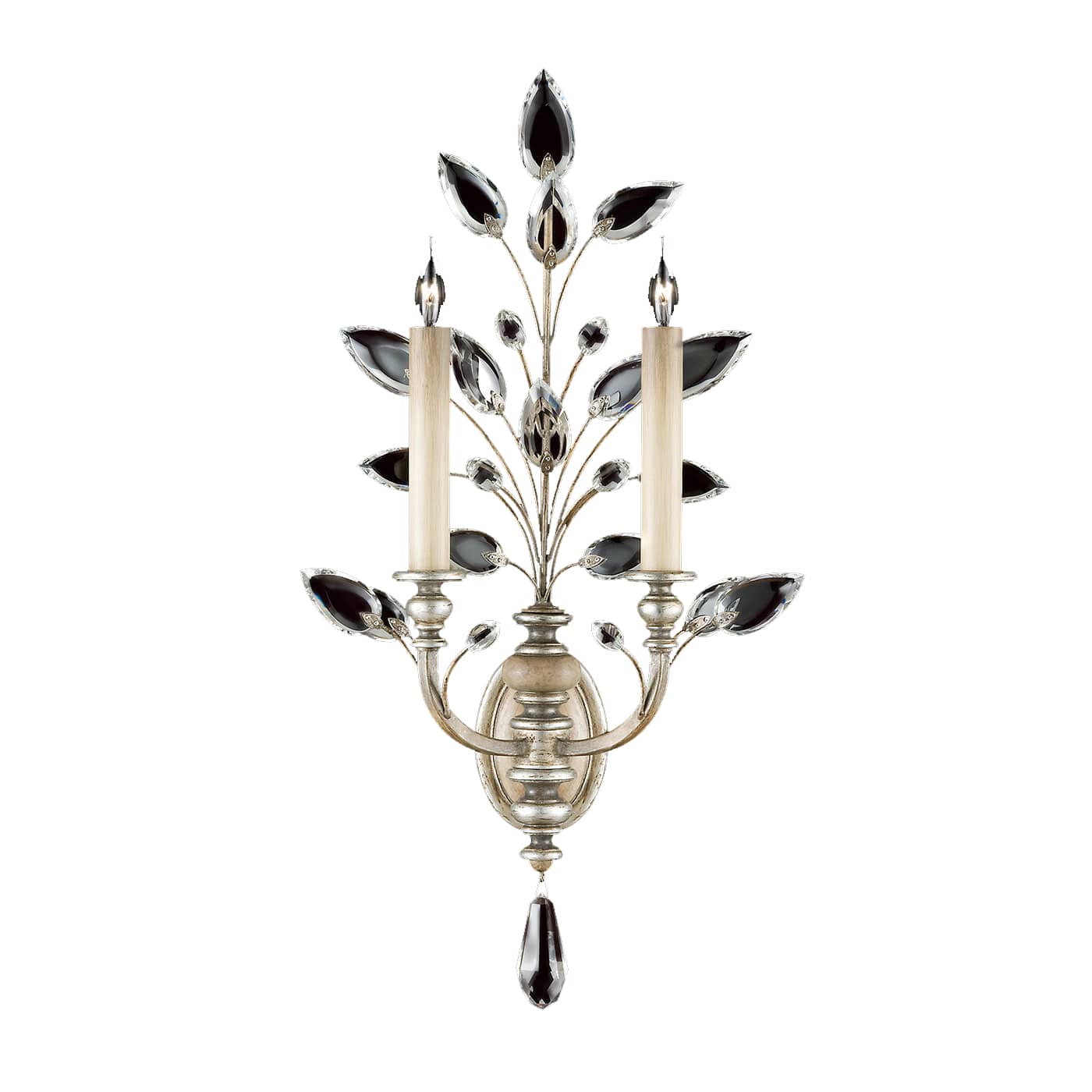 Crystal Laurel 2 Light 28" Tall Wall Sconce