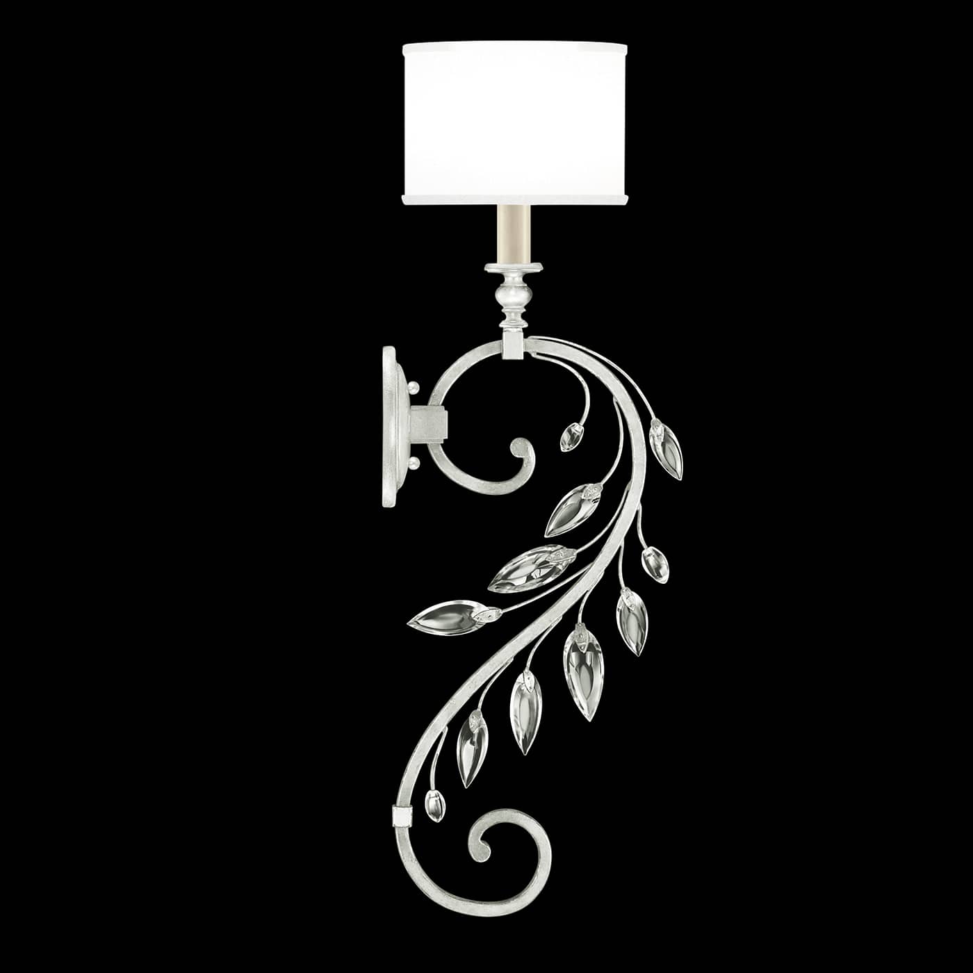 Crystal Laurel 32" Tall Wall Sconce