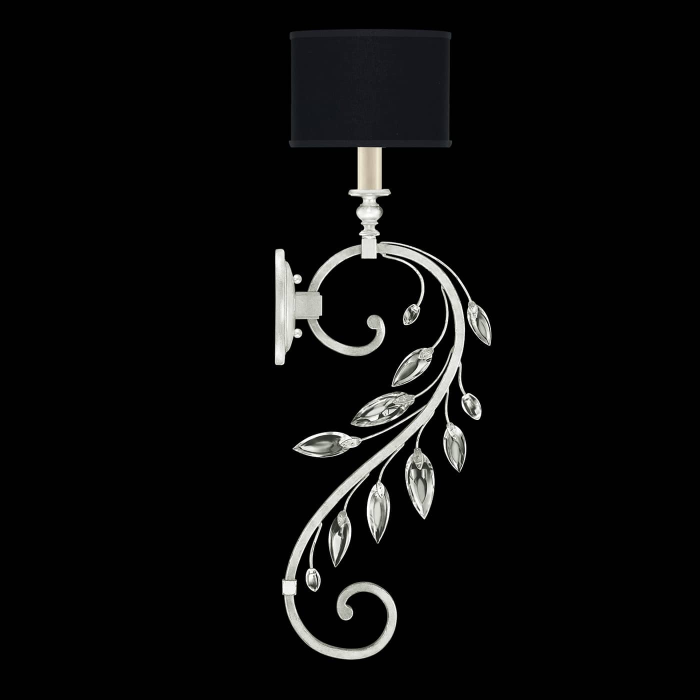 Crystal Laurel 32" Tall Wall Sconce