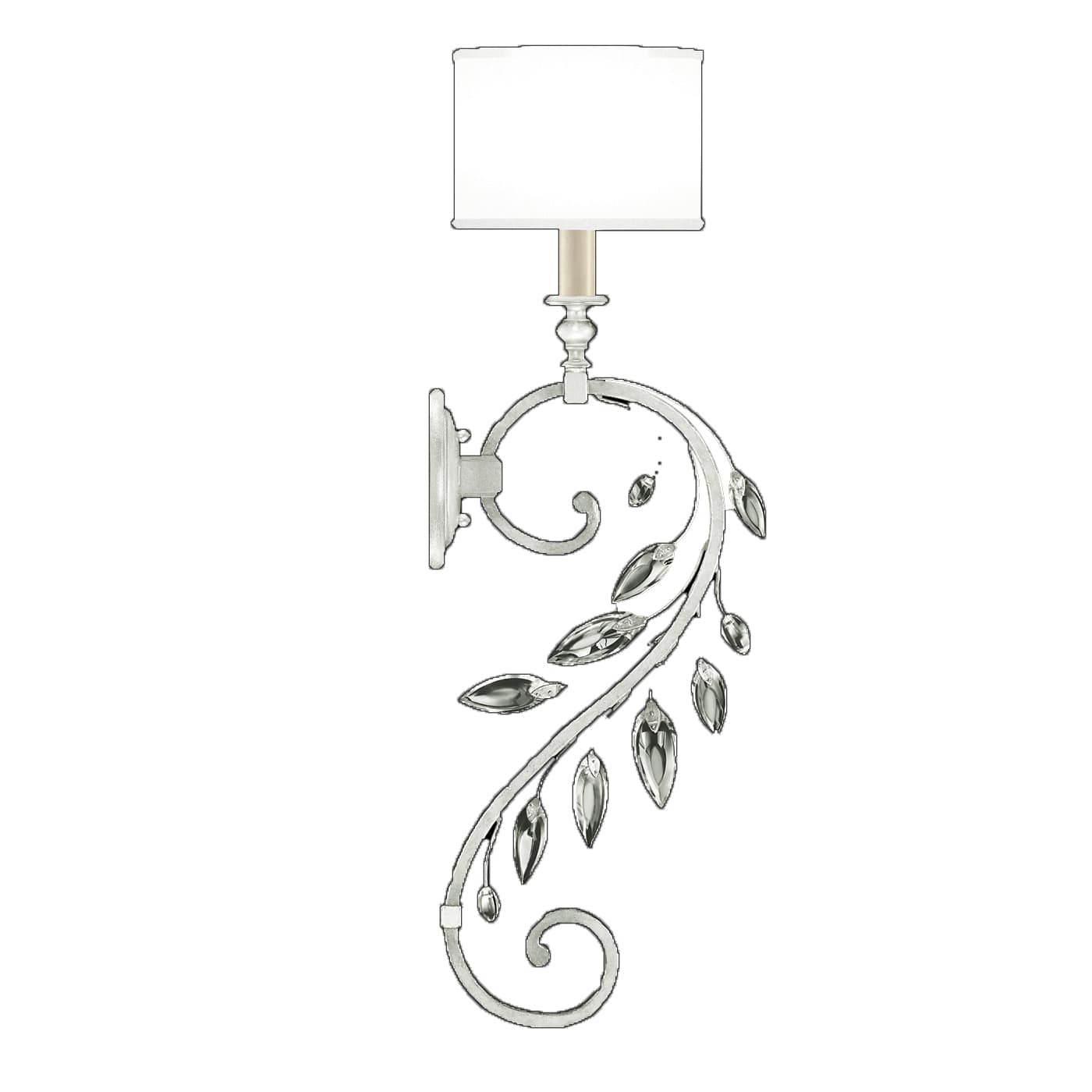 Crystal Laurel 32" Tall Wall Sconce