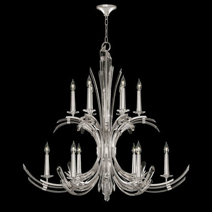 Trevi 12 Light 42" Wide Crystal Abstract Chandelier