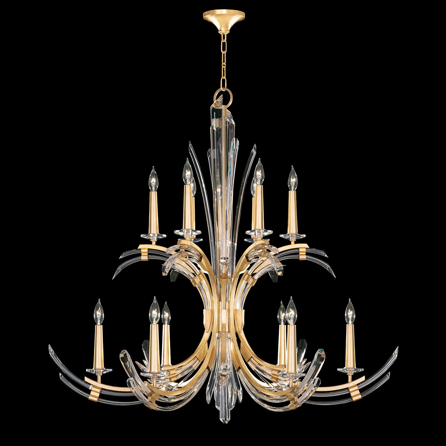 Trevi 12 Light 42" Wide Crystal Abstract Chandelier