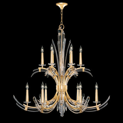 Trevi 12 Light 42" Wide Crystal Abstract Chandelier