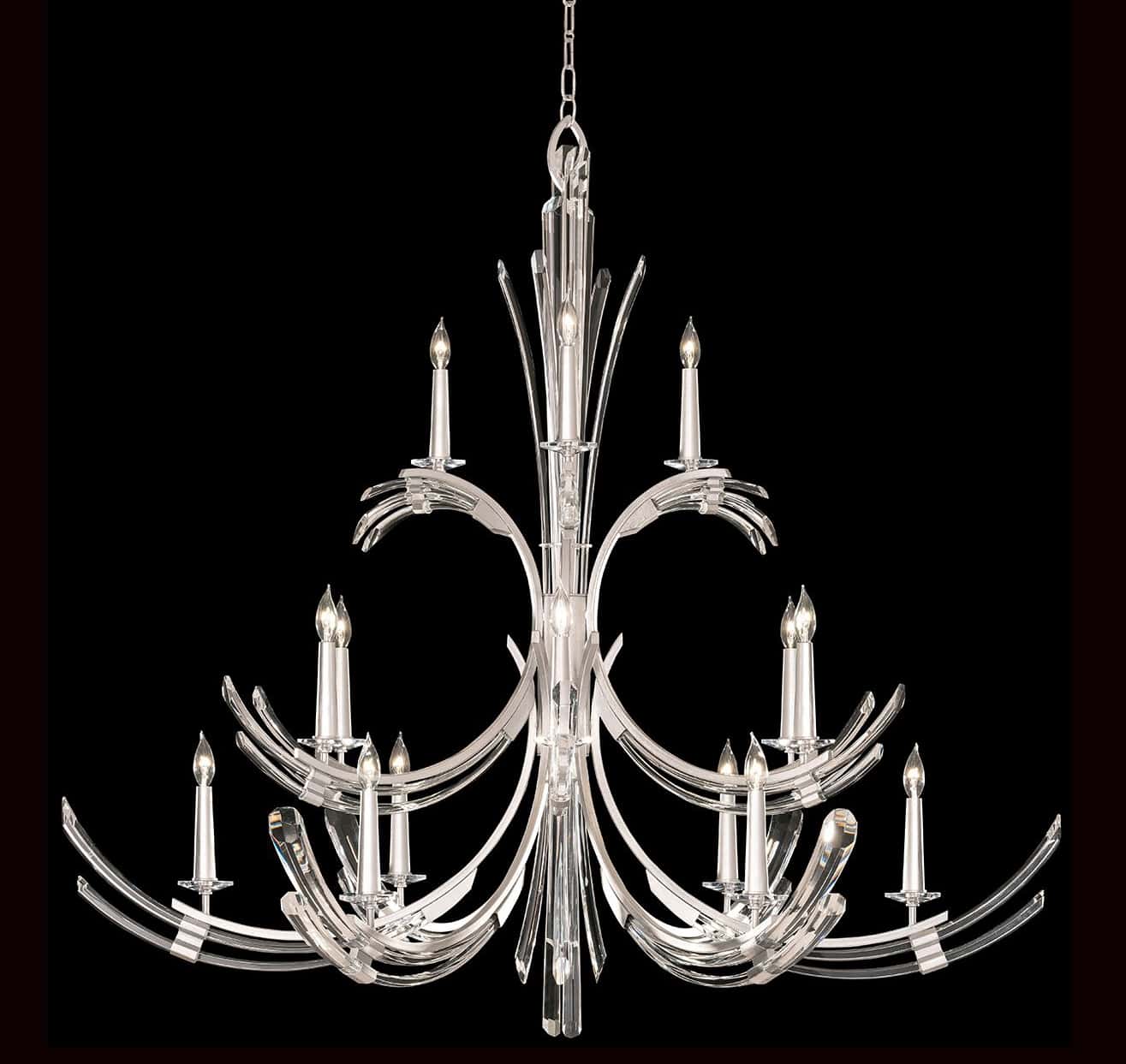 Trevi 15 Light 56" Wide Crystal Abstract Chandelier