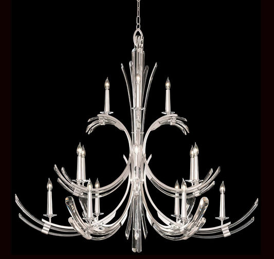 Trevi 15 Light 56" Wide Crystal Abstract Chandelier