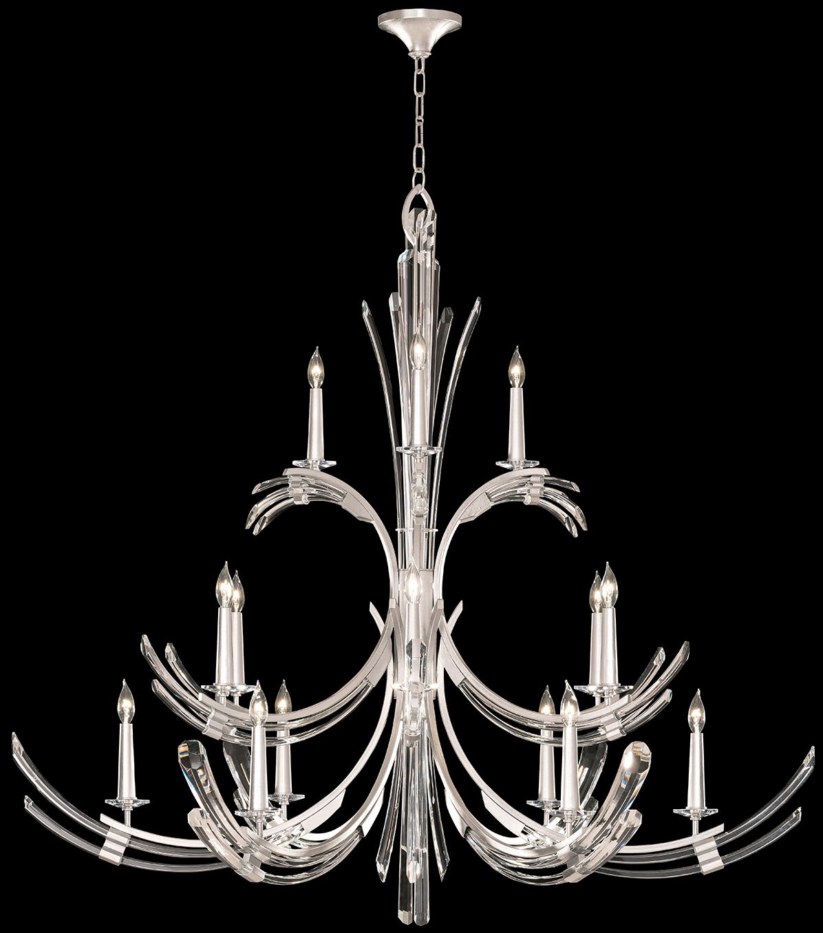 Trevi 15 Light 56" Wide Crystal Abstract Chandelier