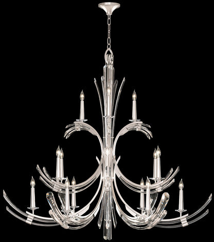 Trevi 15 Light 56" Wide Crystal Abstract Chandelier