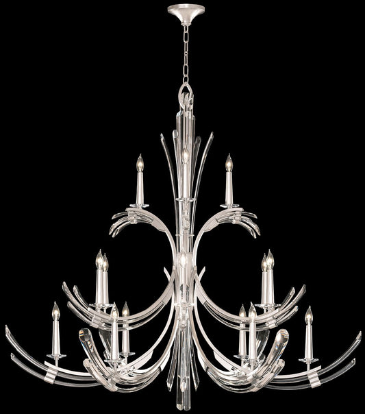 Trevi 15 Light 56" Wide Crystal Abstract Chandelier