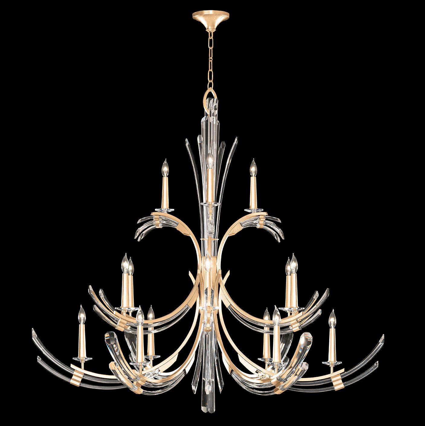 Trevi 15 Light 56" Wide Crystal Abstract Chandelier