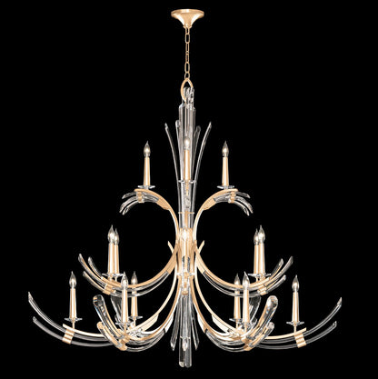 Trevi 15 Light 56" Wide Crystal Abstract Chandelier
