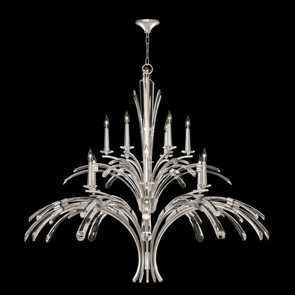 Trevi 12 Light 56" Wide Crystal Abstract Chandelier