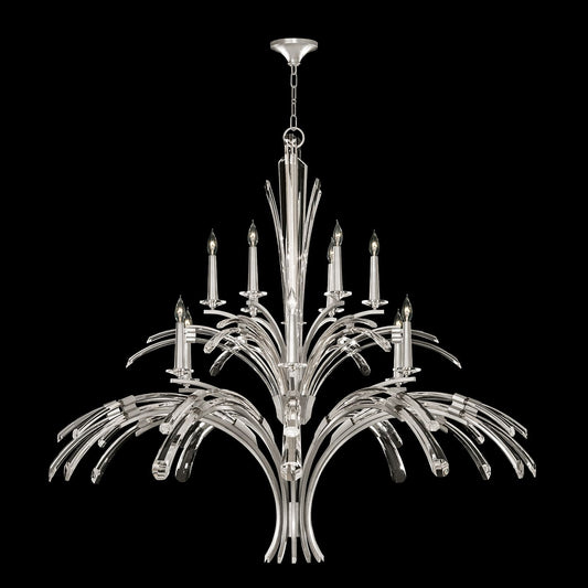 Trevi 12 Light 56" Wide Crystal Abstract Chandelier
