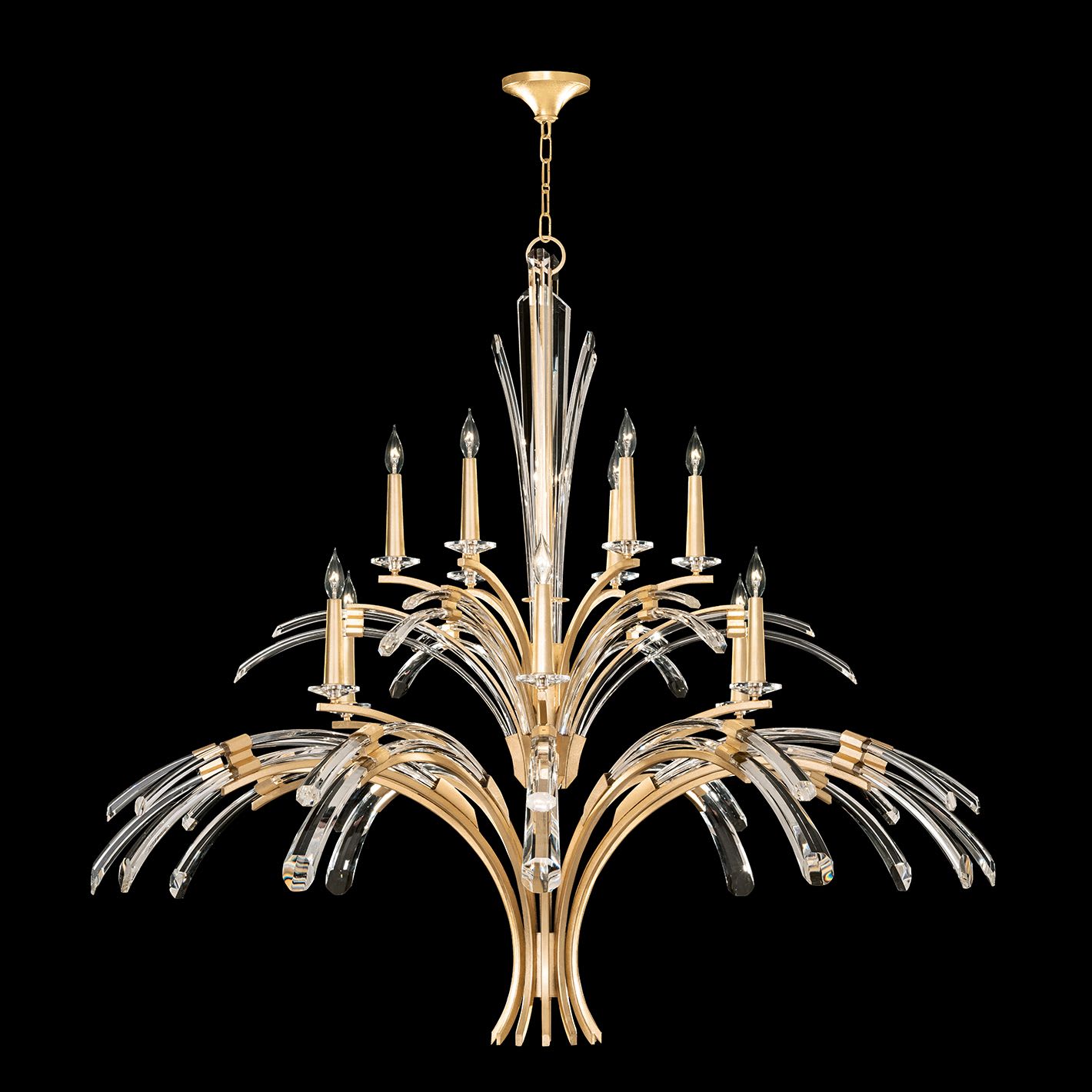 Trevi 12 Light 56" Wide Crystal Abstract Chandelier