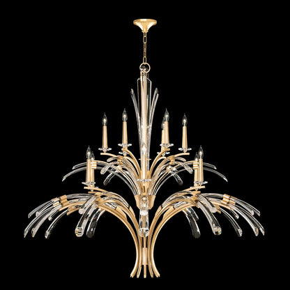 Trevi 12 Light 56" Wide Crystal Abstract Chandelier
