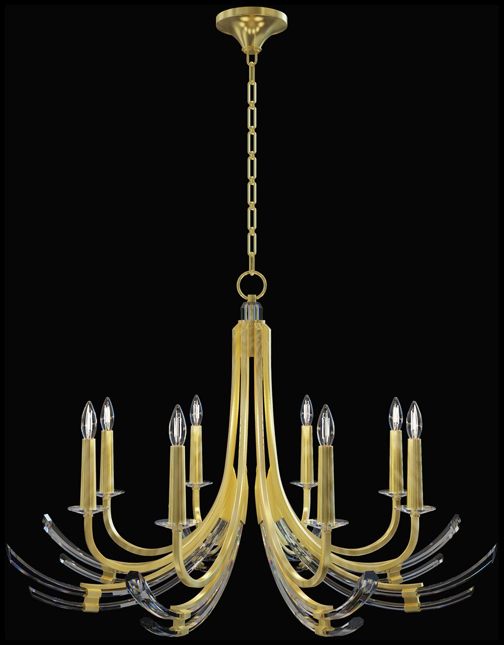 Trevi 8 Light 40" Wide Crystal Abstract Chandelier