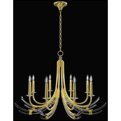 Fine Art Handcrafted Lighting Trevi 8 Light 40" Wide Crystal Abstract Chandelier
